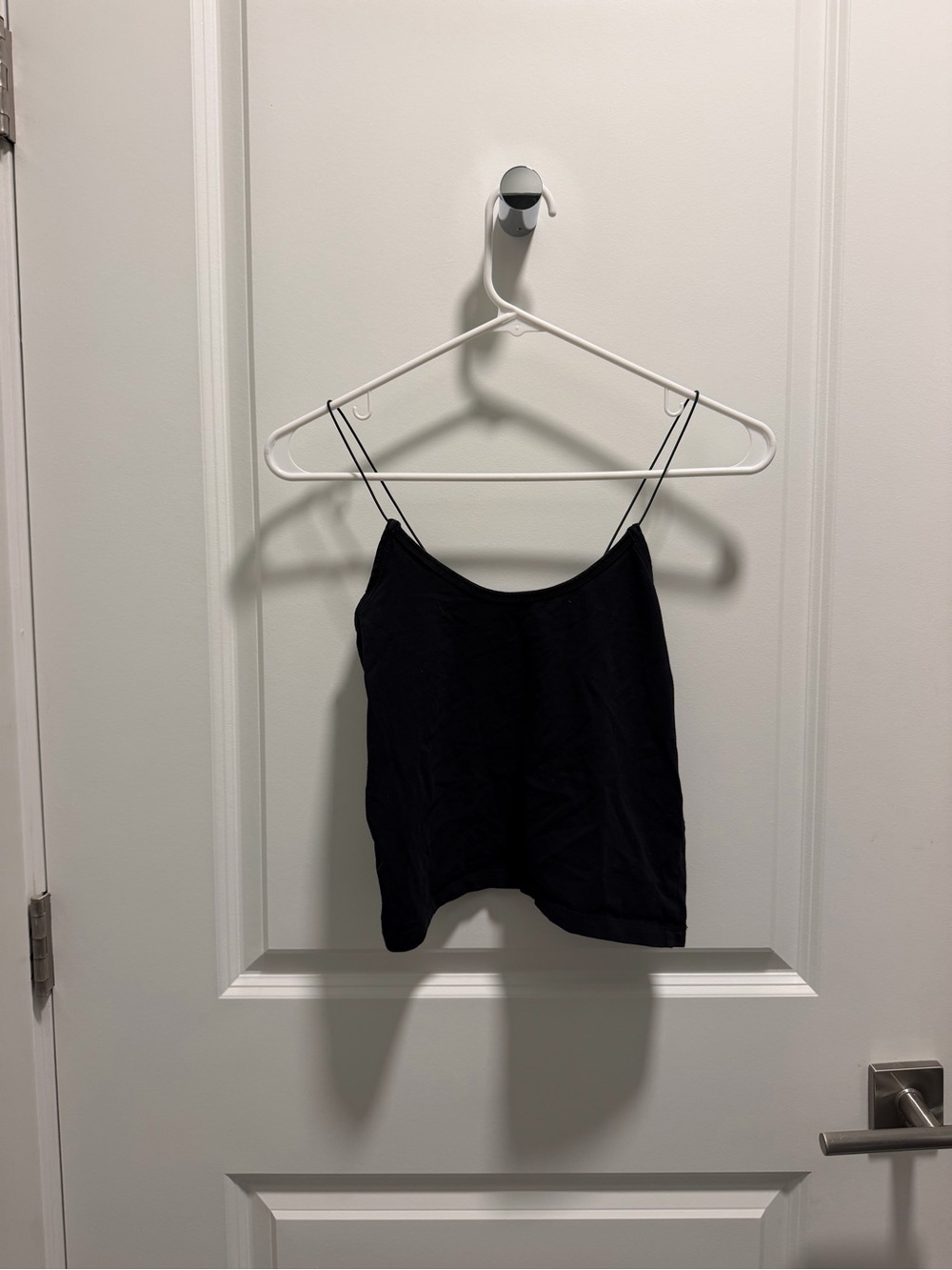 Women’s Black Spaghetti Strap Crop Top